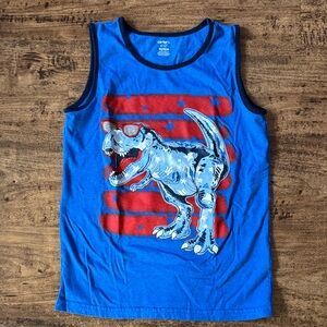 Carter's Blue Tank Top with Dinosaur Design